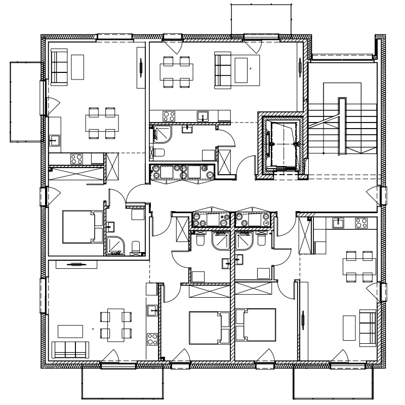 SIM 3 kondygnacje mały prawy – 1 piętro