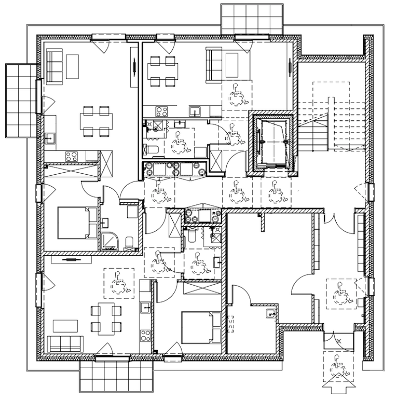 SIM 3 kondygnacje mały prawy – parter
